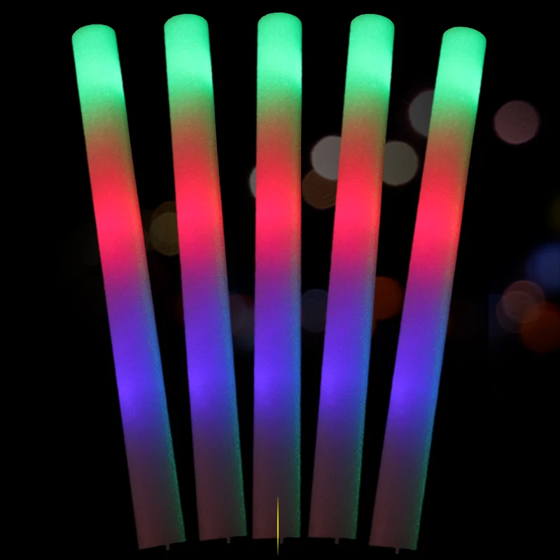 10 gab./daudz LED Putu Stick, kas Mirgo Krāsains Stekus 48cm Sarkana Zaļa Zila Gaisma-Up Stick Festivāls Partijas Apdare Koncerts Prop Bārs Attēls 4