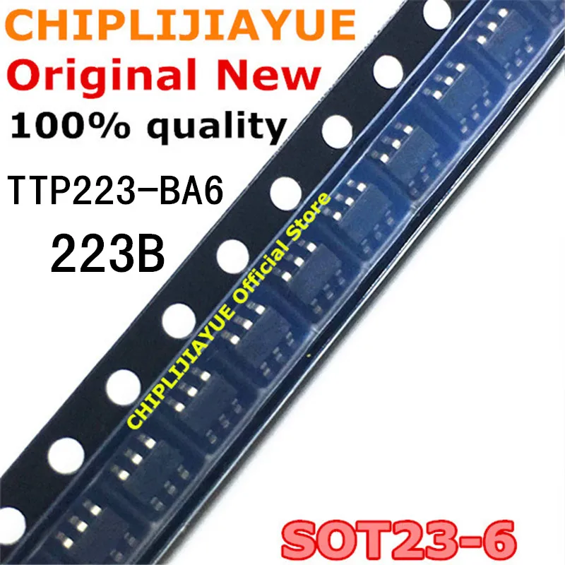 20PCS TTP223-BA6 TTP223 SOT-23 223B SOT23-6 SOT SMD jaunu un oriģinālu IC Chipset Attēls 0