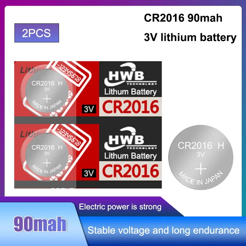 2gab oriģinālā pavisam jaunu akumulatoru Eaxell cr2016 3 v pogu, šūnas monētas baterijas pulksteņu datoru cr 2016 Kontroles Rotaļlietas Attēls 3