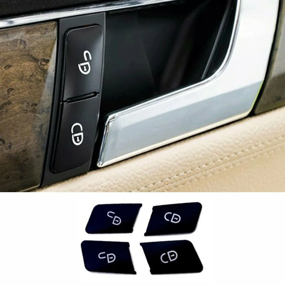 4gab/Komplekts Auto Vadības Panelis Durvju slēdzenes, Atbloķēšanas Pogas Vizuļi Apdare Priekš Mercedes Benz W204 W212 E C Klases Dekoratīvie Piederumi Attēls 1