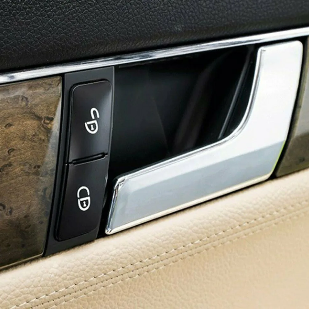 4gab/Komplekts Auto Vadības Panelis Durvju slēdzenes, Atbloķēšanas Pogas Vizuļi Apdare Priekš Mercedes Benz W204 W212 E C Klases Dekoratīvie Piederumi Attēls 5