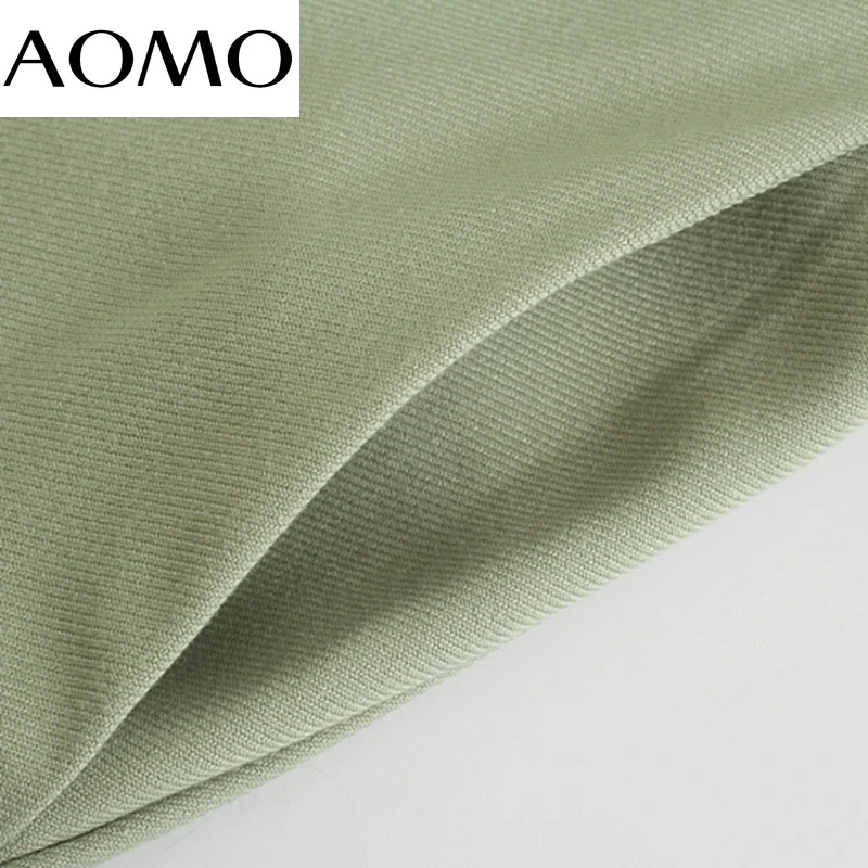 AOMO 2022 Modes Sieviešu Zaļo Uzvalku Bikses Bikses Kabatas Birojs Dāma Elegantas Bikses Pantalon 3L25A Attēls 1