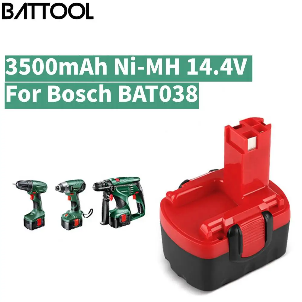 Battool Bat038 3500mAh Ni-MH 14.4 V Bosch 14,4 V BAT140 BAT040 BAT041 BAT159 Uzlādējams akumulators power tools Attēls 5