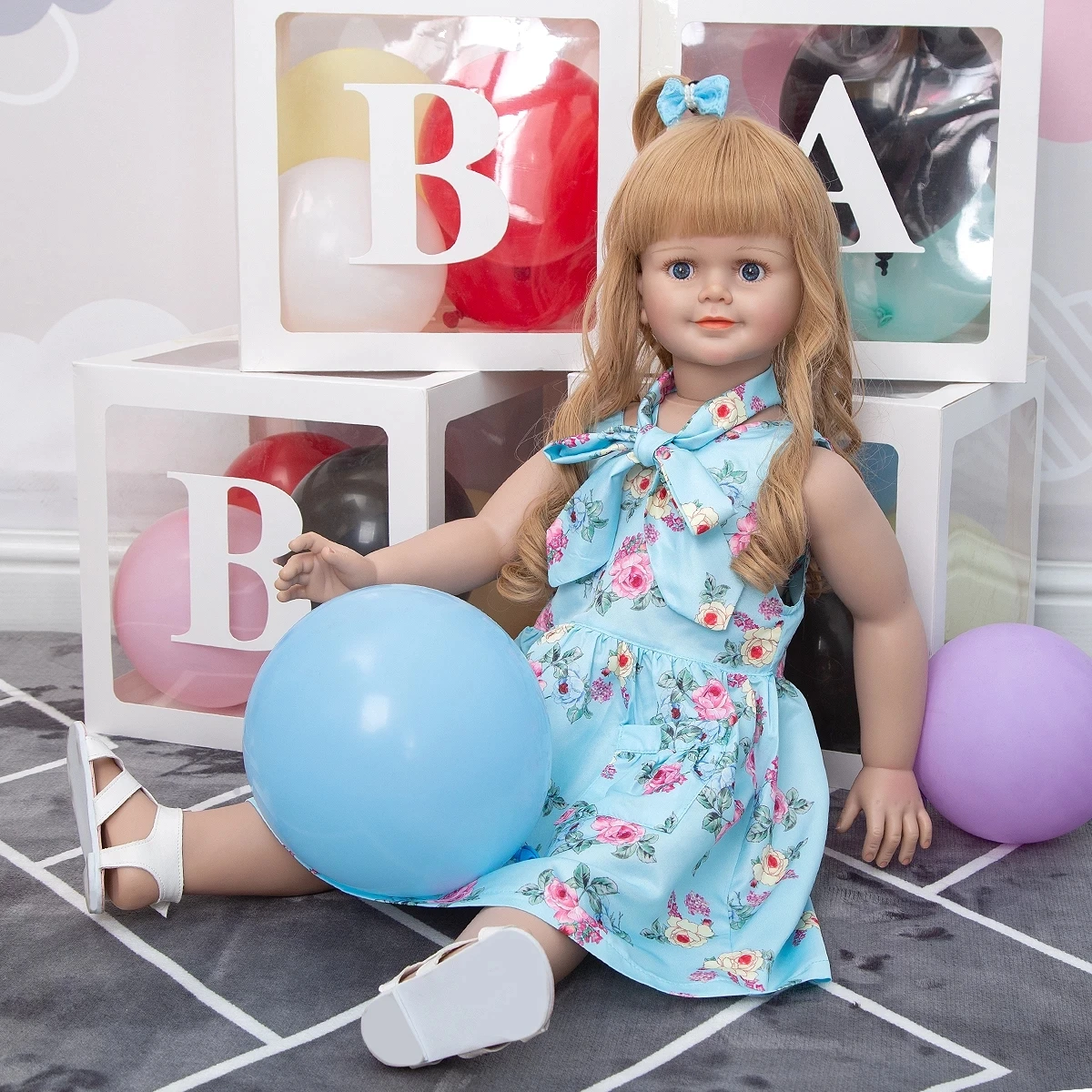 Bebes lelle ar 78 CM Pilnu Silikona Stāvēt Lelles Augstas Kvalitātes Izcelsmes Grūti Vinila Toddler Princese Milzīgas Lelles Bērnu rotaļu biedrs, Attēls 4