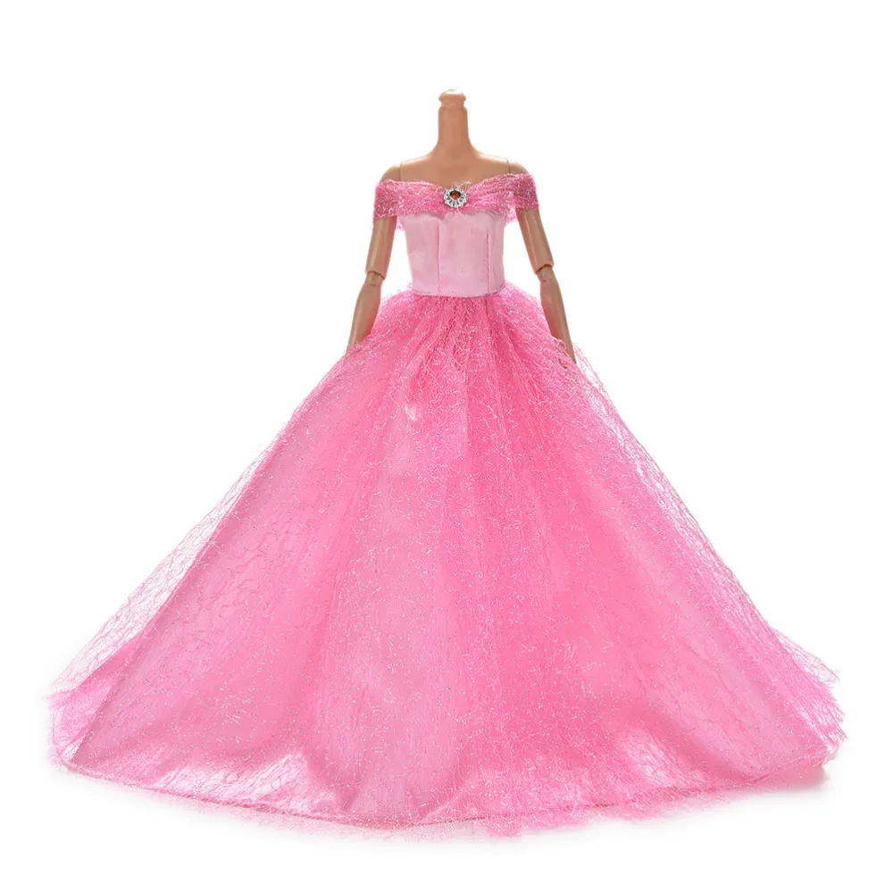 Handmake Kāzu Princese Kleitu Elegants Apģērbs Kleita Barbie Doll Kleitas Attēls 0