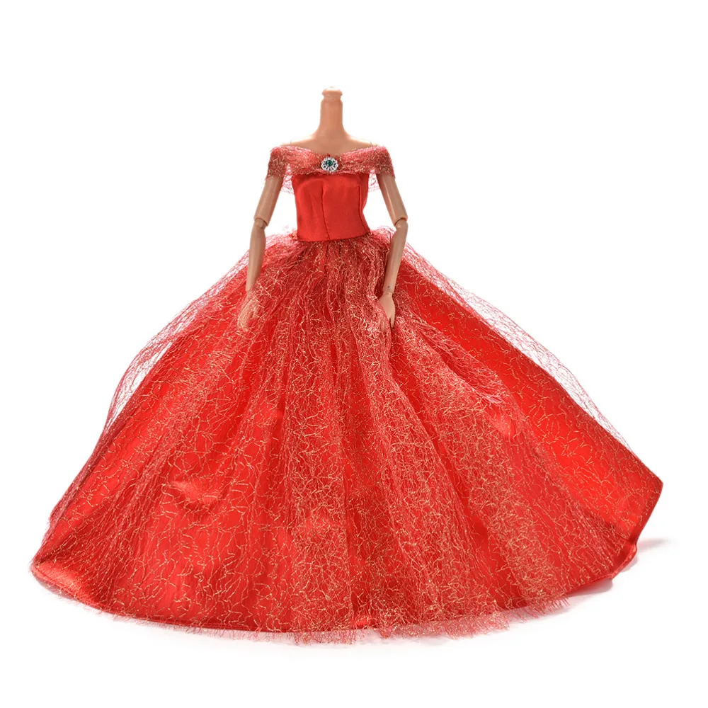 Handmake Kāzu Princese Kleitu Elegants Apģērbs Kleita Barbie Doll Kleitas Attēls 2