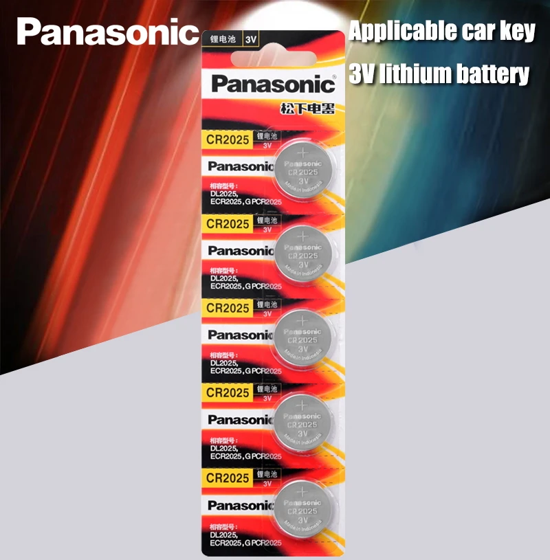Panasonic Oriģinālo cr2025 Pogu elementu Baterijas 5GAB/DAUDZ cr 2025 3 V Litija Monētas Akumulatoru Skatīties Kalkulators Svara Skala Attēls 0