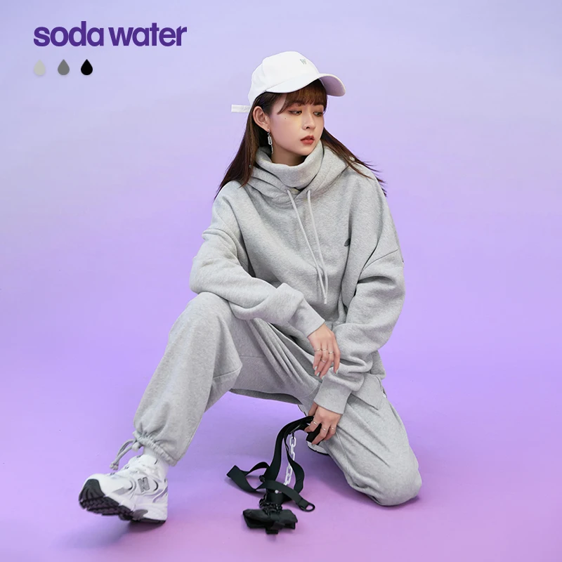 SODAWATER korejiešu Stilā Šiks Loose Fit Sweatpant Sieviete Ir 2021. Stilīgs Casual Harēma Bikses Sievietēm Joggers 3259W Attēls 4