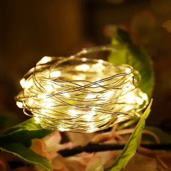1M/2M/3M/5M ar Bateriju Darbināmas LED String Gaismas ramadāna apdare Puse, Kāzu Dekorēšana Ziemassvētku Flasher Pasaku Gaismas