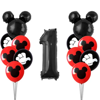 1set Mickey Mouse dzimšanas dienu Minnie Mickey Baloni Bērniem Dzimšanas dienas ballīti Apdare Baby Dušas Hēlija Balonu Bērnu Rotaļlietas