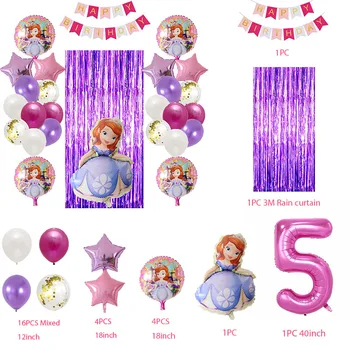 1set Sophia Tos Alumīnija Folijas Baloniem Karikatūra Princess Sofia Folijas gaisa Balons, Dzimšanas dienas Tēmu Puse, Kāzu Dekorācijas, Gaisa Globos