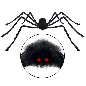 30cm/50cm/75cm/90cm/125cm/150cm/200cm Black Spider Halloween Dekorēšanai Haunted House Prop Iekštelpu Āra Milzu Dekori