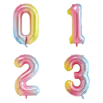 32 Collu Digital Balonu Rose Gold Dzimšanas Dienas Svinības Bērnu Vannas Apdare Jubileju Piederumi