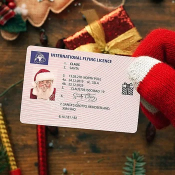 50gab Radošo Santa Claus Lidojumu Licences Ziemassvētku vakara Vadītāja Apliecības Bērnu Ziemassvētku Dāvanas Bērniem Ziemassvētku Eglīte Decorat