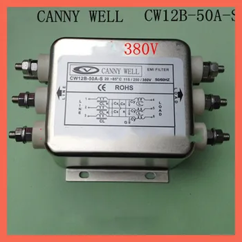 Barošanas filtrs CW12B-50A-S Larg e pašreizējiem 50 trīs fāzes 380 v EMI Filtrs Elektronisko Komponentu