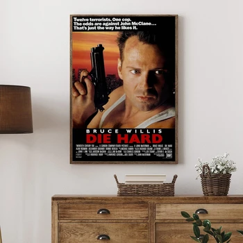 Die Hard Filmas Plakāts, Audekls Drukāt Mājas Sienas Gleznojums Apdare (Bez Rāmja)