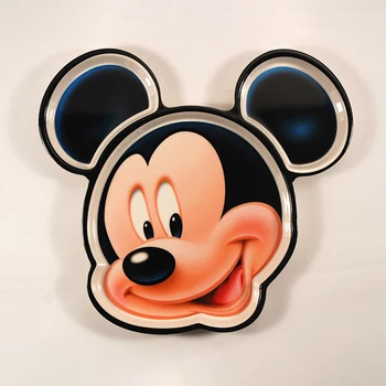 Disney Mickey Mouse Bērnu Pusdienu galdam Karikatūra Anime Bērnu Ēšanas Plate Sadalīta Plate Izturīgs Augļu Plate Dāvanas