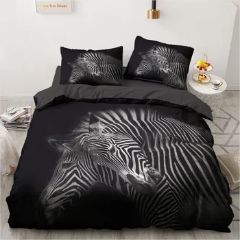 Gultas veļa gultas komplekti eiro/Dubultā/ģimenes komplekti/2.0/Queen/King Pārklājs mājas, Bezmaksas Piegāde krievija gulta kopa Dzīvnieku zebra