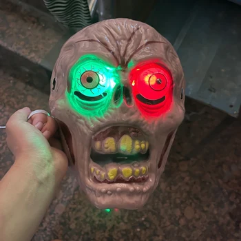 Halloween Maskas LED indikators iedegas, Zombiju Maska Dēmons Cosplay Masques Biedējošu Halovīni Kostīms, Aksesuāri Aksesuāri