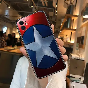HD Captain America Telefonu Gadījumos iphone 13 Pro Max gadījumā 12 11 Pro, Max 8, PLUS 7PLUS 6S XR-X XS 6 mini se mobilo sakaru
