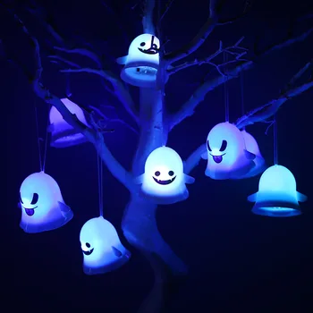 Helovīna Spoku LED Nakts Gaisma Bērniem, Rotaļlietas, Dāvanu Jauno Gadu Hallowmas Ainas Organizēt Apdare Mirdzumu Grupa Krājumi