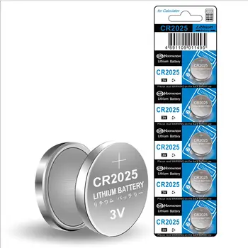 Ir 2021. 10PCS CR2025 Litija Baterijas poga akumulators 3 V par mātesplati auto taustiņu tālvadības rotaļlieta asins spiediena mērītājs