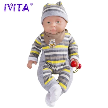 IVITA WG1503 41cm 2kg Pilna Silikona Atdzimis Bērnu Lelles Dzīvs Nekustamā Atdzimis Bērnu Mīksto Reāli Rotaļlietas Bērniem ar Apģērbu