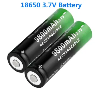 Jaunas, Īstas 18650 3,7 V 9800mAh Uzlādējamo Akumulatoru bateriju Lukturis Lukturis Li-ion Baterijas piliens Kuģniecība