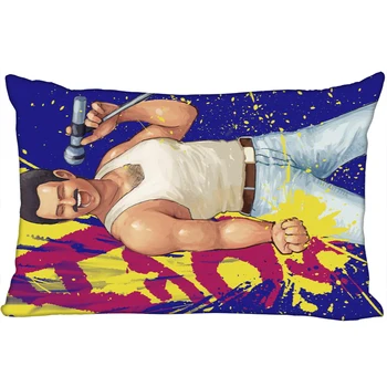 Jaunu Pielāgotu Freddie Mercury Drukāšanas pillowcover Abām pusēm Standarta Satīna Zīda Mīksto Taisnstūra rāvējslēdzēju Spilvendrānas izmēru Vairāk