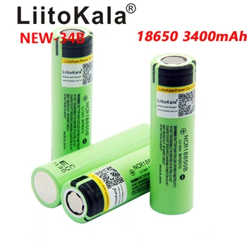 Liitokala 18650 akumulatoru sākotnējā NCR18650B 3,7 V 3400 mah uzlādējams litija akumulatoru bateriju akumulators