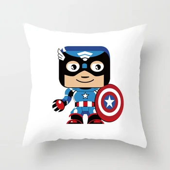 Marvel Super hero Spilvens segums 45x45cm Karikatūras Captain America Mājas Dekorēšana Bērnu istabas dīvāna Dekoratīvā spilvendrāna