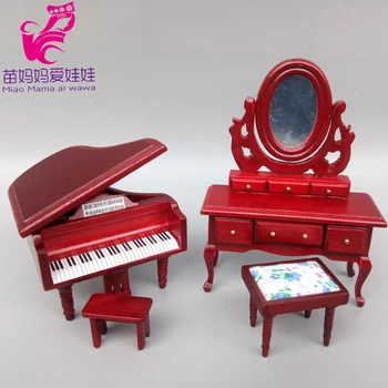 Mini Piano Modeli Leļļu Nams Diy Apdare Funiture Barbie Blythe Lelle BJD Ob 11 Lelle un Aksesuāri