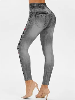 Modes Bižutērija Džinsa Legging Sweatpant Sieviešu Leggins Seksīgas Bikses Sieviete Drēbes Pantalones, Garās Sieviešu Zeķes Ropa Mujer