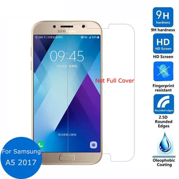 Nav Pilnībā Segtu Samsung Galaxy A5 2017 7 A520F A520 Rūdīta Stikla Ekrāna Aizsargs, 9H 2.5 D Drošības Aizsardzības Plēves, Stiklu Plēves