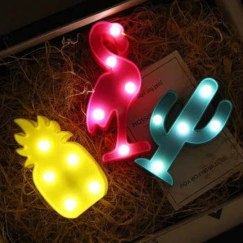 Navidad Mini Flamingo Ananāsu Nakts Gaismas Telts, LED Vēstuli Lampas Guļamistabas Ziemassvētku rotājums Mājās Bērniem, Bērnu Duša Dāvanu