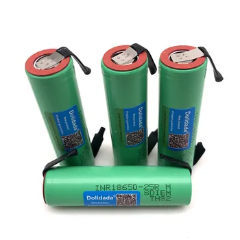 Oriģināls Somsung 3.6 V 18650 2500mah INR18650 25R 20A akumulatoru utilizācijas litija baterijas skrūvgriezis lukturīti+ Niķeļa DIY