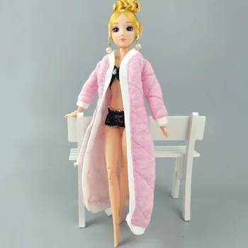 Rozā Garās Drēbes Par Barbie Lelle Drēbes Vannas Istaba Ziemas Kostīmi Pidžamas Valkā Miega Ikdienas Drēbes Par Barbie Playhouse Bērniem Rotaļlietas