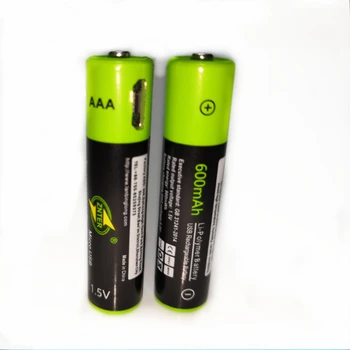 ZNTER 2GAB Mirco USB AAA Uzlādējamās Baterijas 1,5 V 600mAh Litija Jonu Akumulators Rotaļlieta, Tālvadības pults, Baterija Litija Polimēru Baterija